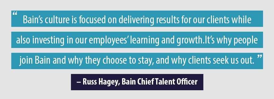 Quote Russ Hagey, Bain Chief Talent Officer