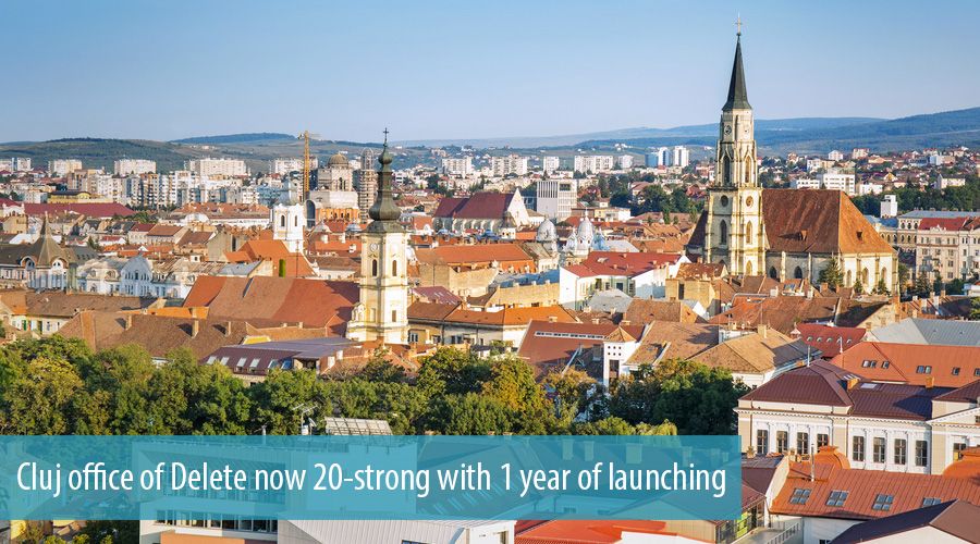 Cluj office of Delete now 20-strong with 1 year of launching