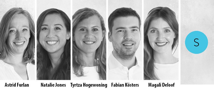 Astrid Furlan, Natalie Jones and Tyrtza Hogewoning, Fabian Kösters, Magali Deloof