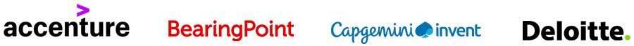 Accenture, BearingPoint, Capgemini Invent, Deloitte
