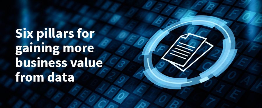 Six pillars for gaining more business value from data