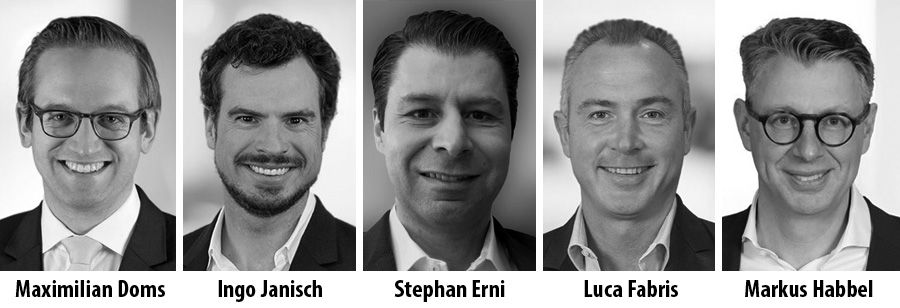 Maximilian Doms, Ingo Janisch, Stephan Erni, Luca Fabris and Markus Habbel