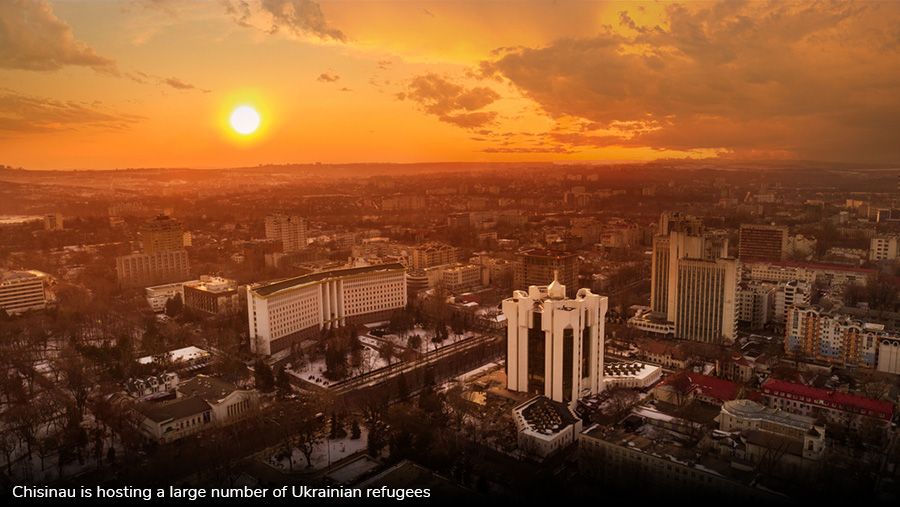 Chisinau is hosting a large number of Ukrainian refugees