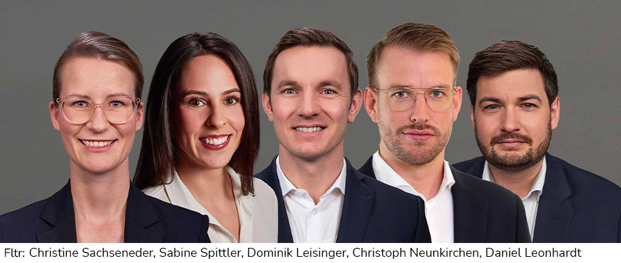 Christine Sachseneder, Sabine Spittler, Dominik Leisinger, Christopher Neunkirchen, Daniel Leonhard