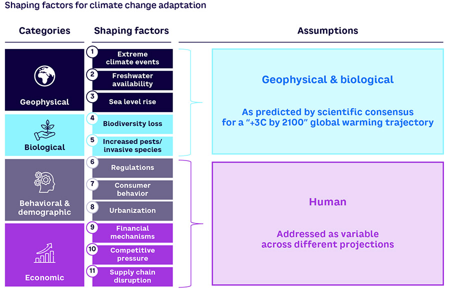 5 future scenarios for the adaptation to climate change