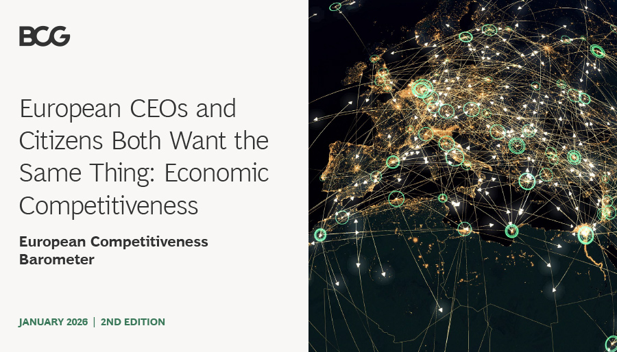 Europeans agree: global competitiveness is an issue and must be strengthened