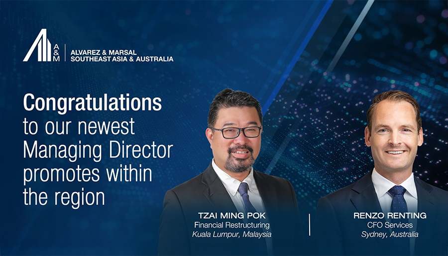 Alvarez & Marsal promotes Tzai Ming Pok and Renzo Renting to Managing Director