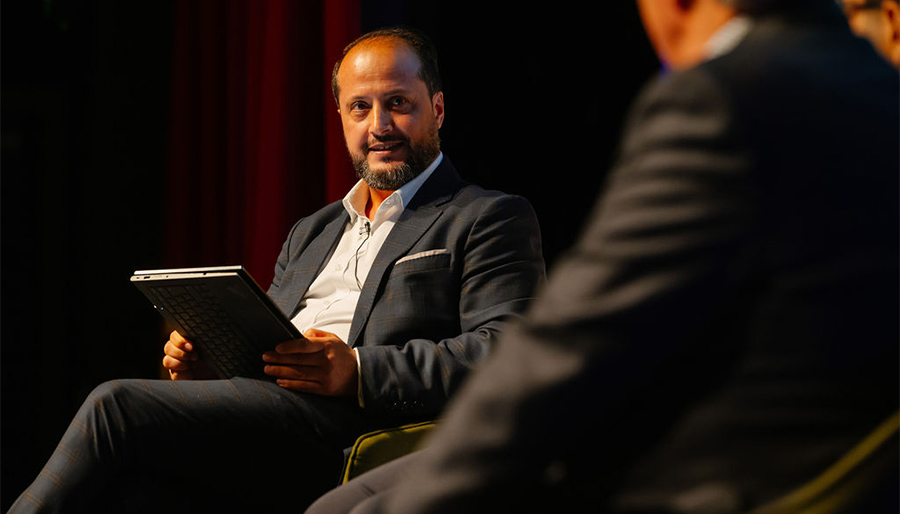 Detecon senior partner Youssef El Ouariachi on stage at Small Cells World Summit