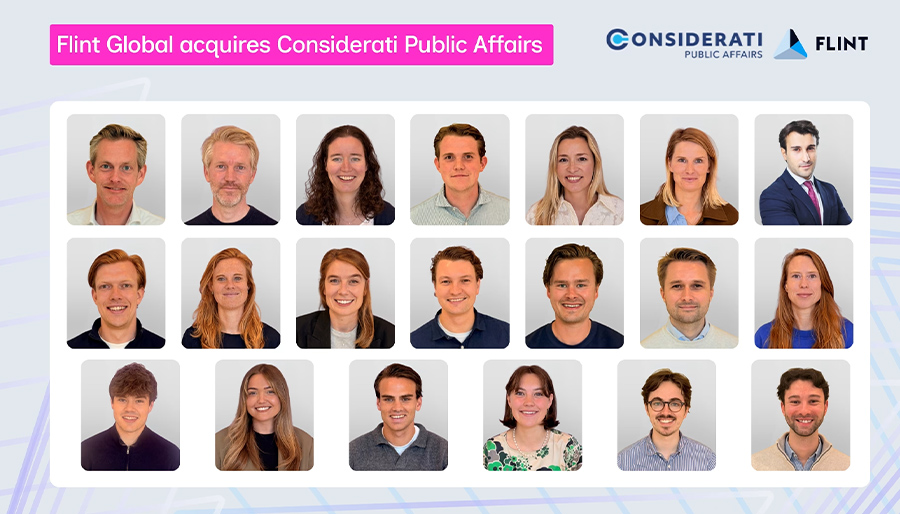 Flint Global expands in Amsterdam and Brussels with Public Affairs practice of Considerati