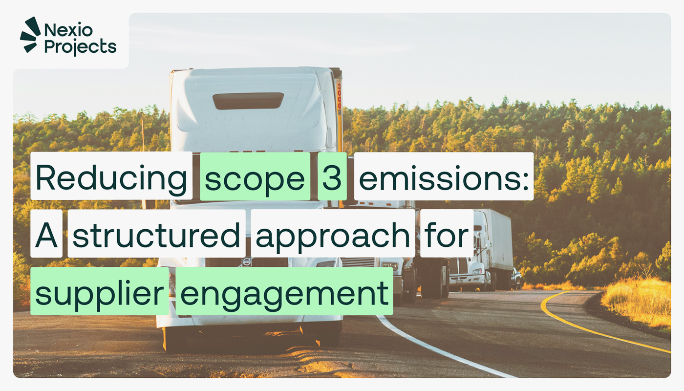 Reducing Scope 3 emissions: A structured approach for supplier engagement